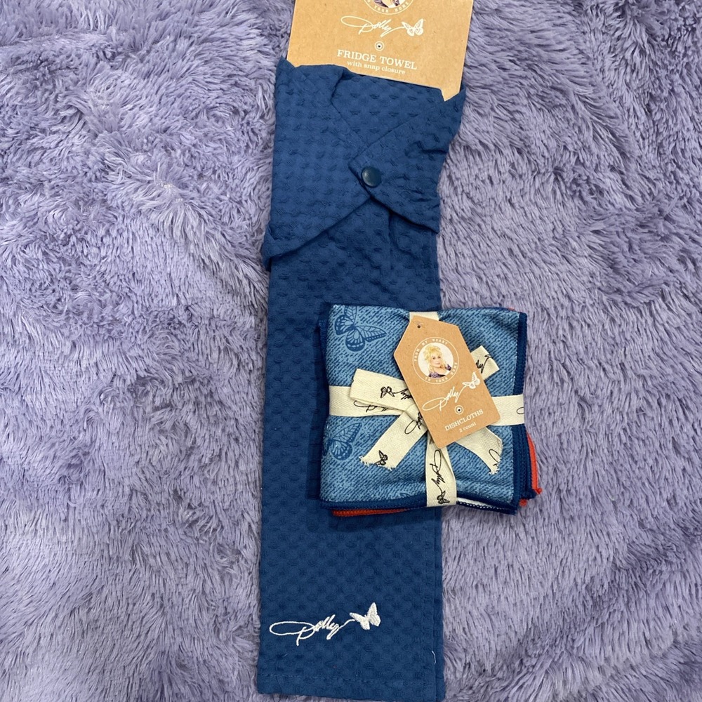 Dolly Parton‎ Fridge Towel & Dishcloths Set Summer Collection Limited Edition